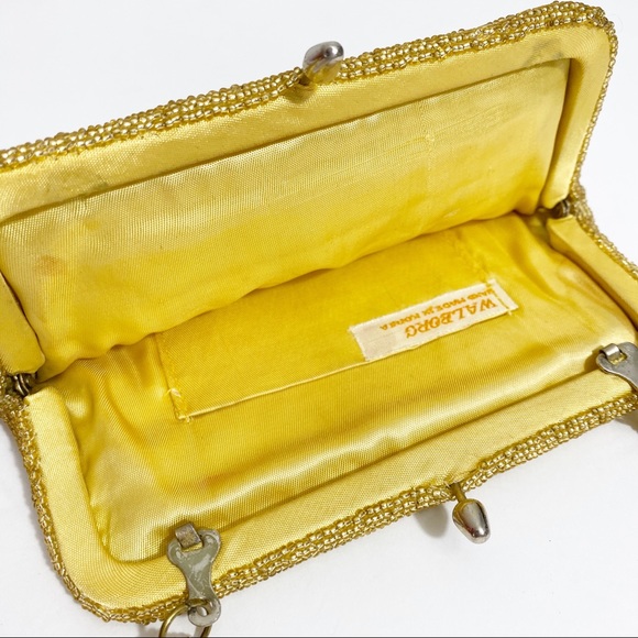 Vintage Walborg Gold Beaded Evening Purse - Picture 5 of 7